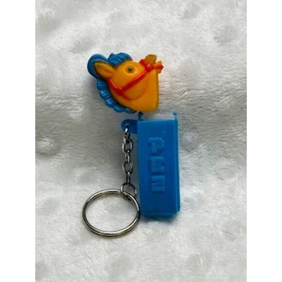 Vintage (1999) Mini Pony Pez Dispenser, Blue Base, Red Bridle, Keychain RARE - Picture 6 of 6
